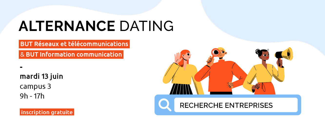 You are currently viewing Alternance dating : BUT Réseaux et télécommunications & BUT Information communication